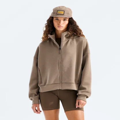 Women's Full-Zip Hooded Jacket - Black