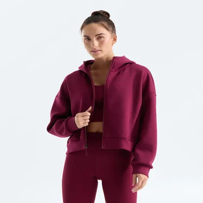 Women's Full-Zip Hooded Jacket - Black