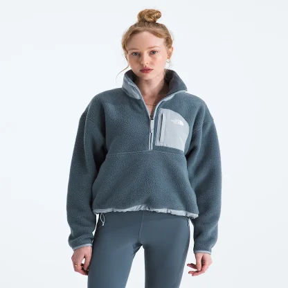 Women's Half-Zip Fleece Pullover - Gray