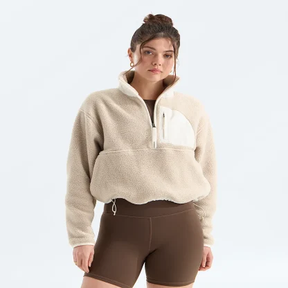 Women's Half-Zip Fleece Pullover - Gray