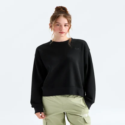 Women's Oversized Crewneck Sweatshirt - Black