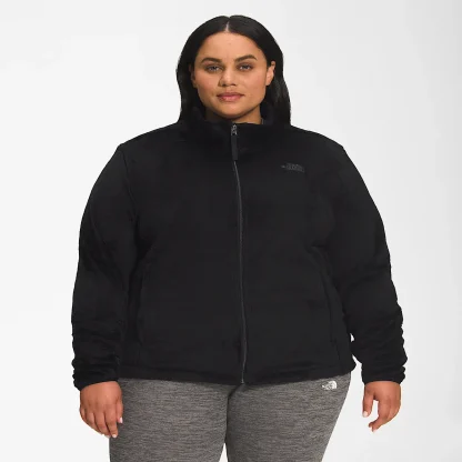 Women's Plus Full-Zip Fleece Jacket - Black