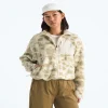 Women's Printed Full-Zip Fleece Jacket - Khaki
