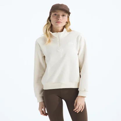 Women's Quarter-Zip Sweatshirt - White