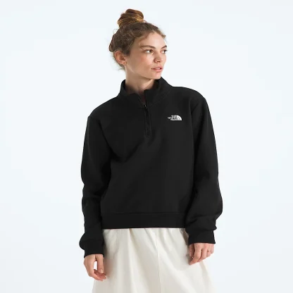 Women's Quarter-Zip Sweatshirt - White