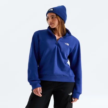 Women's Quarter-Zip Sweatshirt - White