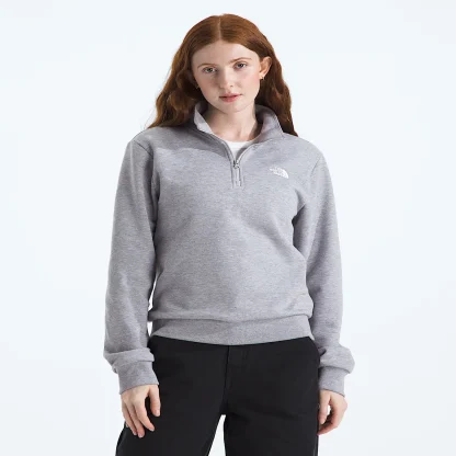 Women's Quarter-Zip Sweatshirt - White