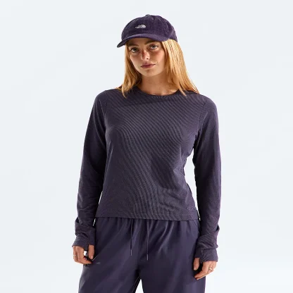 Women's Ribbed Long-Sleeve T-Shirt - Black