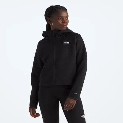 Women's Thermal Full-Zip Hoodie - Black