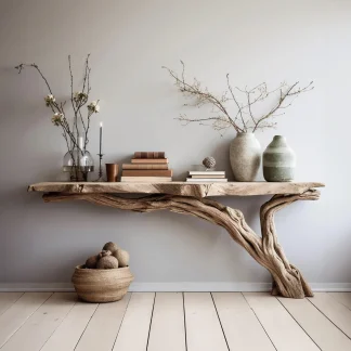 Wood Console Table Rustic Entry Table Home Decor