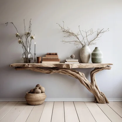 Wood Console Table Rustic Entry Table Home Decor