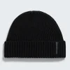Wool-Blend Knit Beanie - Black