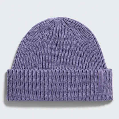 Wool-Blend Knit Beanie - Black