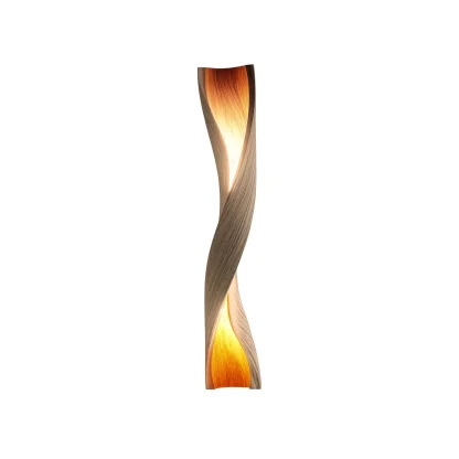 Zerathis Sculpted Integrated LED Wood Floor Lamp