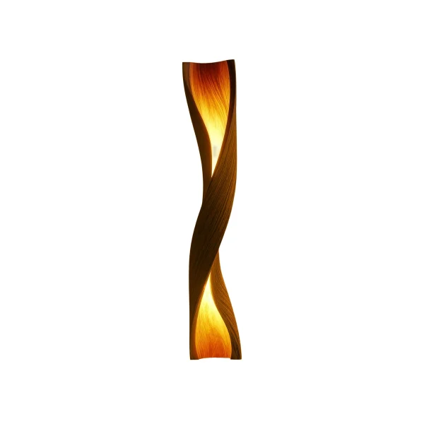 Zerathis Sculpted Integrated LED Wood Floor Lamp