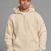 Zip Front Hoodie - Bone