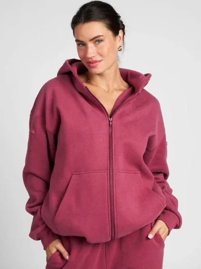 Zip Front Hoodie - Bone
