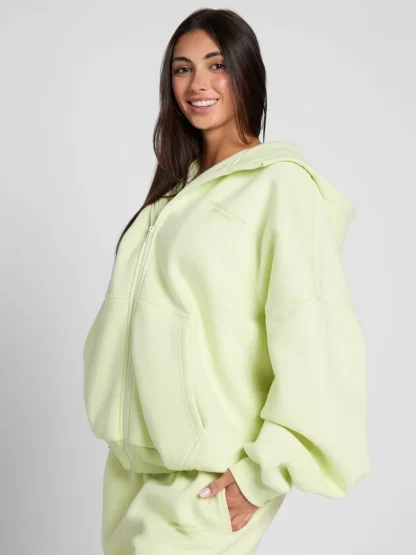Zip-Front Hoodie - Bubblegum