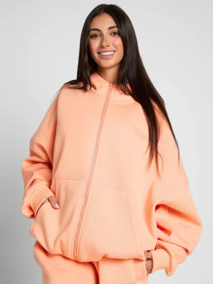 Zip-Front Hoodie - Bubblegum