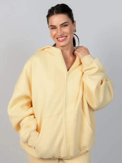 Zip-Front Hoodie - Bubblegum