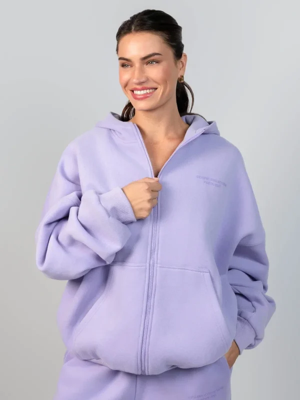 Zip-Front Hoodie - Bubblegum