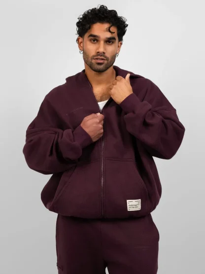 Zip-Front Hoodie - Midnight Blue