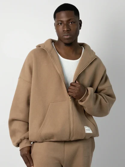 Zip-Front Hoodie - Midnight Blue