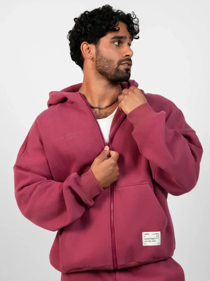 Zip-Front Hoodie - Midnight Blue