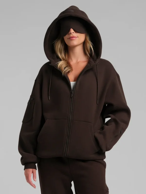 Zip-Front Travel Hoodie - Sunset