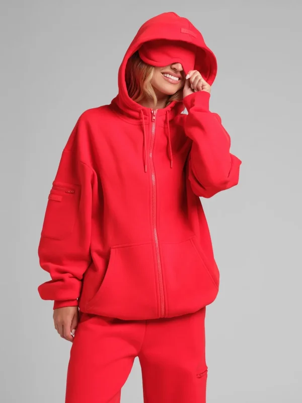 Zip-Front Travel Hoodie - Sunset