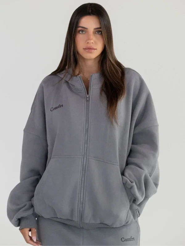 Zip-Up Hoodie - Blue Willow