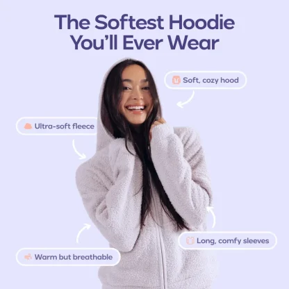 Zip-Up Hoodie - Lavender