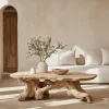 Zylara Live Edge Solid Wood Coffee Table