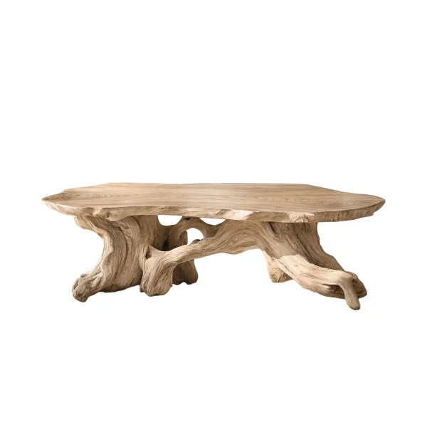 Zylara Live Edge Solid Wood Coffee Table